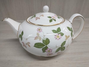 WEDGWOOD Bone China WILD STRAWBERRY Made in ENGLAND ウェッジウッド ボーンチャイナ ティーポット 花柄 洋食器 茶器 店舗受取可