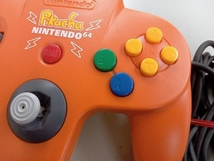 ジャンク 【動作未確認のため】NINTENDO64 コントローラ ピカチュウ オレンジ/イエロー_画像3