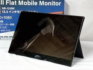 New Bridge NB-133BK Full Flat Mobile Monitor 13.3インチモバイルモニター 液晶モニター スピーカー内蔵 type-C入力 HDMI-mini入力