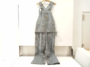 SANFORIZED 50s sun folaiz apron attaching Hickory overall overall * all-in-one blue group stripe 