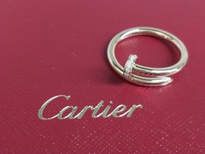 【新品仕上済み】 K18 cartier カルティエ ダイヤ付き ジュストアンクル ♯21 リング 指輪