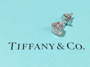 【中宝鑑定書・ソーティング付き】 TIFFANY＆Co．ティファニー 片耳ピアス ソリティア ダイヤ0.5ct