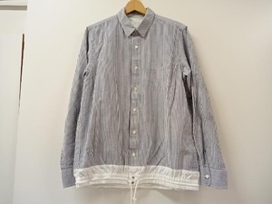 sacai サカイ 長袖シャツ ストライプドローコードシャツ 15-00744M サイズ2