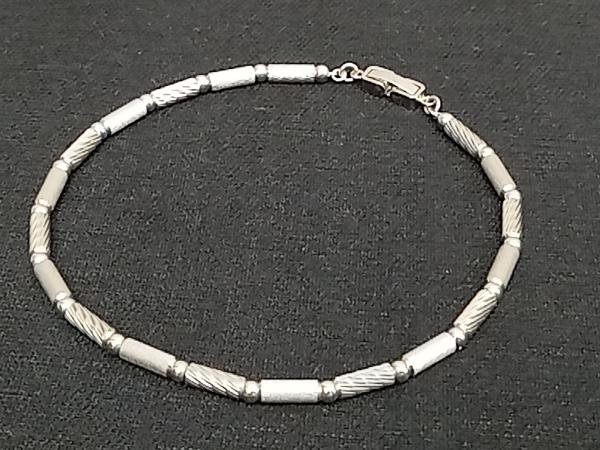 Pt850 デザインブレスレット 17.5cm 14.9g プラチナ ブレスレット-