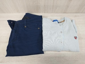 冬 通年 BLUE LABEL CRESTBRIDGE ブルーレーベルクレストブリッジ 現状品 まとめ売り カシミヤ混ウールカーディガン スキニーパンツ 36 38