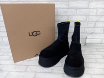 美品 ☆ UGG W CLASSIC DIPPER 1144031 アグ クラシック ディッパー ムートンブーツ ロングブーツ ブラック レディース 24cm 店舗受取可_画像1