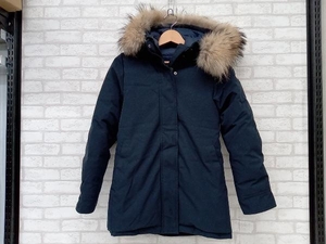 PYRENEX BORDEAUX HWK041 ピレネックス ボルドー ダウンジャケット フーディ ファー ネイビー レディース 34 店舗受取可