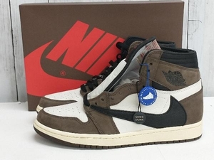 【鑑定済み】【タグ付き】NIKE AIR JORDAN1 HIGH OG TS SP× TRAVIS SCOTT/スニーカー/ナイキ/エアジョーダンワンハイ/CD4487 100/27cm