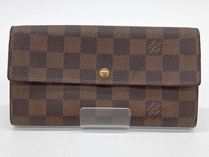 LOUIS VUITTON　ルイ・ヴィトン　ダミエ　N61725　ポルトモネカルトクレディ　長財布　CA0026　ブラウン　ベタなし　 店舗受取可