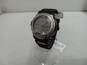 ジャンク CASIO DATA BANK ABX-60 腕時計 シルバー ラバーベルト 現状品 動作未確認 本体のみ
