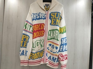 冬 Supreme シュプリーム HISTERIC GLAMOUR コラボ 21ssロゴ ジップアップセーター ニット XL ナチュラル