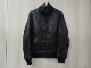 bsearch Leather BLOUSON イントレチャートレザーブルゾン バイナリサーチ 店舗受取可