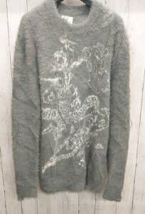 NUTEMPEROR /PIERCED PLUSH KNITTED SWEATER/長袖ニット/ナットエンペラー/グレー/サイズ2/冬