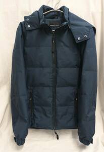 NUMBER (N)INE DENIM DOWN JACKET ナンバーナイン デニム ナイロン ダウンジャケット アウター S 紺 ネイビー フード着脱可 店舗受取可