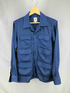 ☆ South2 West8 サウスツーウエストエイト Pocket classic shirt 長袖シャツ EJ855 日本製 オープンカラー サイズS ブルー 通年