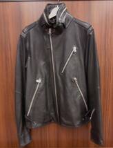 G-STAR RAW／ジースター ロウ／EMPRAL 3D LEATHER JKT／D05963-7370-990／Lサイズ／シングルライダース_画像1