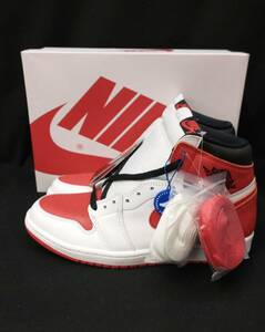 [黒タグ付・未使用] NIKE AIR JORDAN 1 RETRO HIGH OG AJ1 HERITAGE ジョーダン ヘリテージ 26cm スニーカー 赤 白 555088-161 店舗受取可