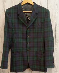 PAUL SMITH Paul Smith check green jacket 4. button tailored jacket S size 