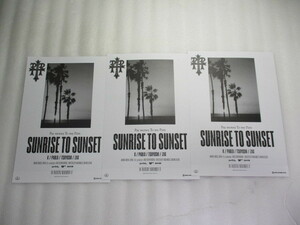 映画チラシ SUNRISE TO SUNSET / 3枚 / Pay money To my Pain 