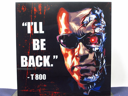 [Nouveau n°208] Panneau pop art Film Terminator, Ouvrages d'art, Peinture, Portraits