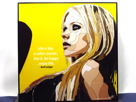 [Neu Nr. 196] Pop-Art-Panel Avril Lavigne, Kunstwerk, Malerei, Porträts