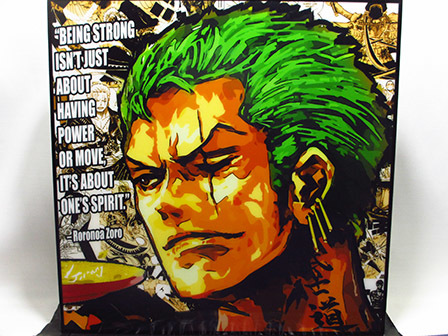 [Nouveau n°267] Panneau Pop Art Roronoa Zoro ONE PEACE, Ouvrages d'art, Peinture, Portraits