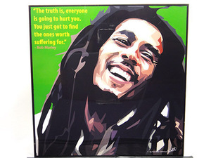 Art hand Auction [Nouveau n° 489] Panneau Pop Art Bob Marley, ouvrages d'art, peinture, portrait