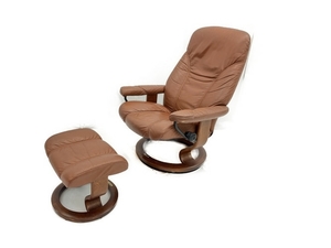 EKORNES ストレスレスチェア オットマン付 リクライニング 椅子 エコーネス チェア 家具 中古 楽C8130289