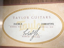 TAYLOR テイラー GUITARS 214DLX アコースティック ギター アコギ ハードケース 付き 弦楽器 楽器 趣味 ジャンク F8119797_画像10