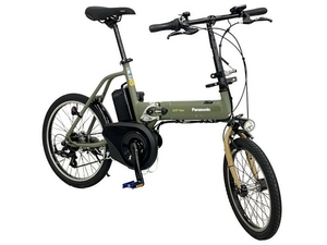 Panasonic OFF TIME BE-ELW074G 電動アシスト自転車 20インチ マットオリーブ×デザートイエロー 中古 楽 N8171439