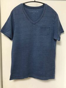 ◆【人気】CIRCOLO 1901 チルコロ1901 / ガーメントダイＶネックTシャツINDIGO S size