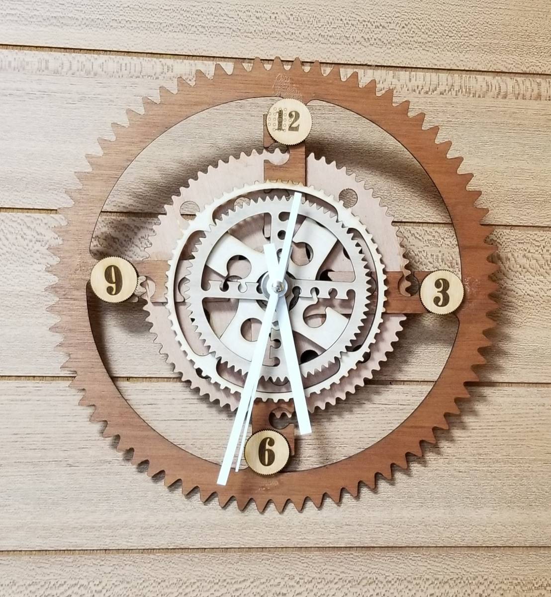 ●Handmade gear wall clock Silent Move, handmade works, interior, miscellaneous goods, others