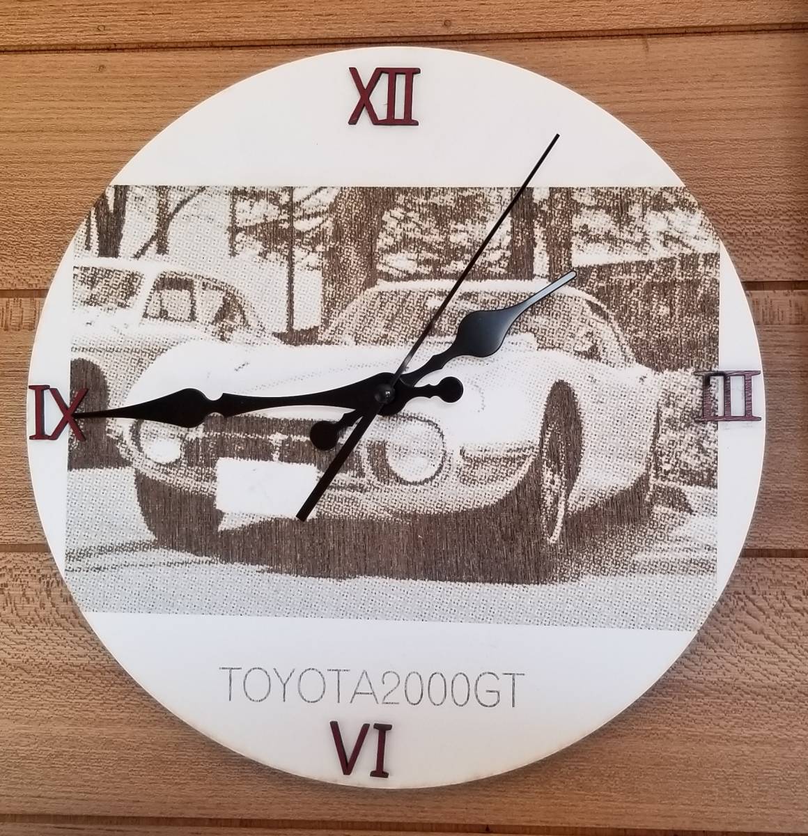 ●TOYOTA2000GT engraved dial clock silent type, handmade works, interior, miscellaneous goods, others