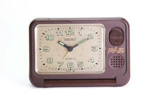 [Vintage][Delivery Free][Impossible Goods]1980s? RKB Mainichi Broadcasting Prize Travel Alarm Clock 毎日放送目覚まし時計 [tag0000]