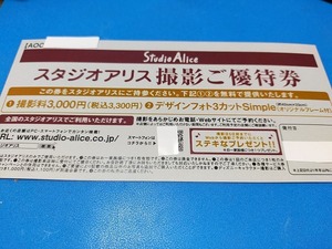 スタジオアリス 撮影 ご優待券 撮影料 デザインフォト3カット Simple