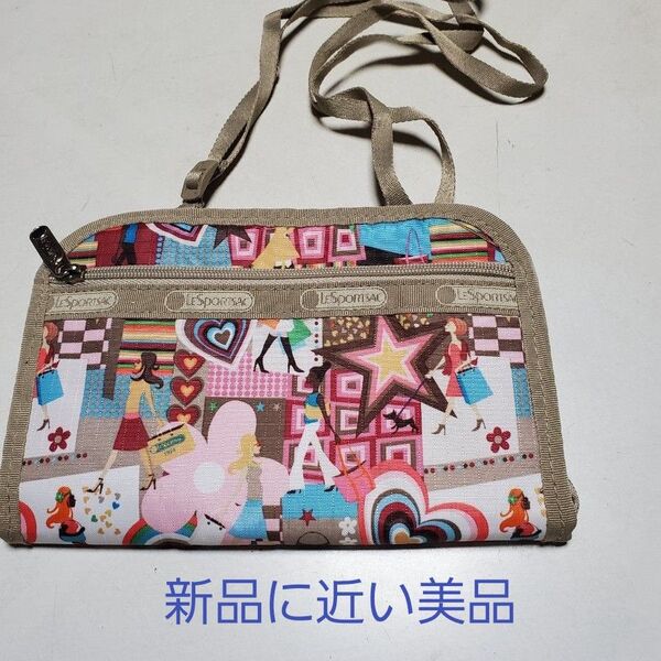 新品に近い美品、LeSportsac レスポートサック ポーチ ショルダー 財布