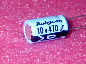 電解コンデンサー 10V 470μF Rubycon 【1セット3個】