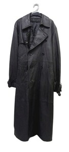 r2_1306 MEN'S TENORAS メンズティノラス ラムレザー 羊革 ロング トレンチコート 黒/サイズL