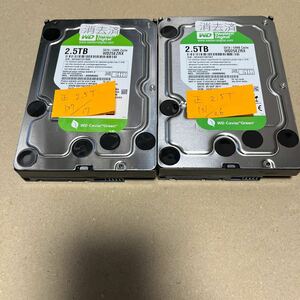 WD SATA 3.5インチ HDD 2.5TB×2台　計5TB