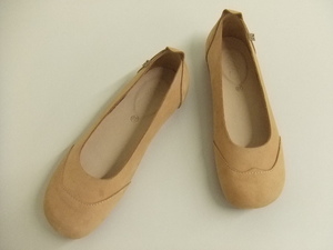  unused!KOOS course MIA DUNE / leather flat shoes size 39 beige 