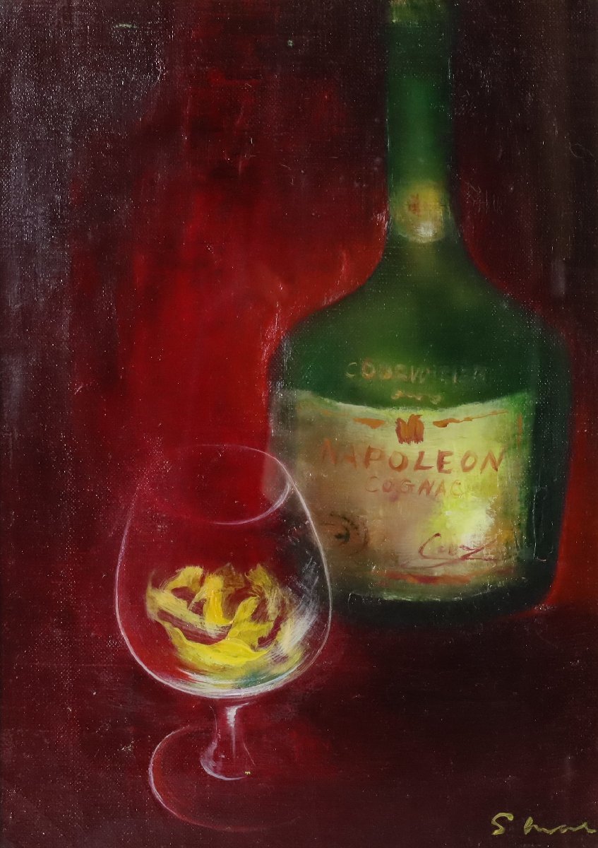 Susano Iwahara 静物酒 F4 No. 1971 油画/油画静物, 绘画, 油画, 静物画