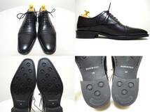 BENTER IT SHOES　ベンター　パンチドキャップトゥオックスフォードシューズ　レザーシューズ　未使用品保管品　ブラック　黒　39　24.5cm_画像6