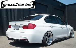 ●BMW F30/F31 3シリーズMスポーツ用パフォーマンスタイプカーボンディフューザー/左2本出/綾織/クロスカーボン/ディフェーザ/ツーリング