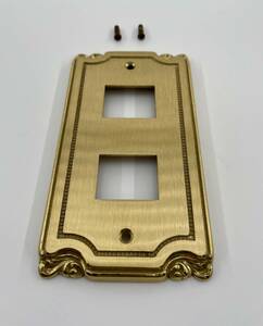 * antique Italy made (rds) hair line Gold plate switch plate outlet cover brass plate brass cover 2. for *