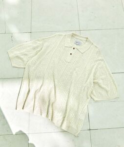 ポロシャツ レースアミルーズハーフスリーブニットポロシャツ EMMA CLOTHES 2023SS