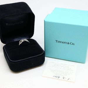 TIFFANY&Co.(ティファニー)箱付き!!◆K18 天然ダイヤモンド インフィニティリング◆N 3.6g 5号 diamond ring 指輪 EC1/EC2