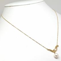 MIKIMOTO(ミキモト)◆K18 天然アコヤ本真珠ネックレス◆N◎ 2.6g 42.0cm パール pearl necklace EB5/EB8_画像3