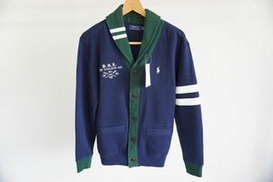 [ быстрое решение ]Polo Ralph Lauren Polo Ralph Lauren тренировочный кардиган футболка Logo вышивка темно-синий серия размер :XS [733640]