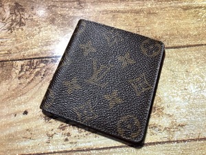 良品 レア LOUIS VUITTON ルイ・ヴィトン モノグラム ブラウンカラー 折りたたみ 二つ折り財布 札入れ パスケース サイフ ウォレット