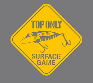 * topwater sign sticker (k Lazy |S)* cutting seal black bus | Heddon 